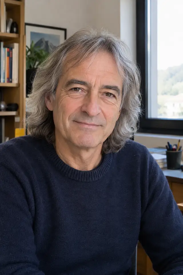 Iñaki Etxeberria Arrizabalaga, fundador de Capaluz, sentado en la oficina del taller junto a la ventana